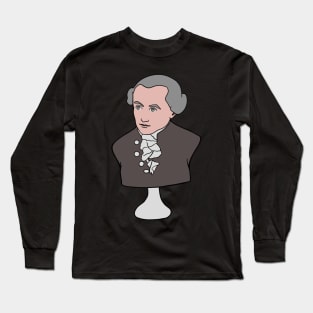 Statue of Immanuel Kant - German Philosopher Long Sleeve T-Shirt